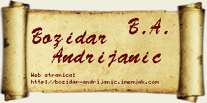Božidar Andrijanić vizit kartica